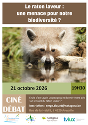 Ciné-Débat - Le raton laveur, une menace pour notre biodiversité ?