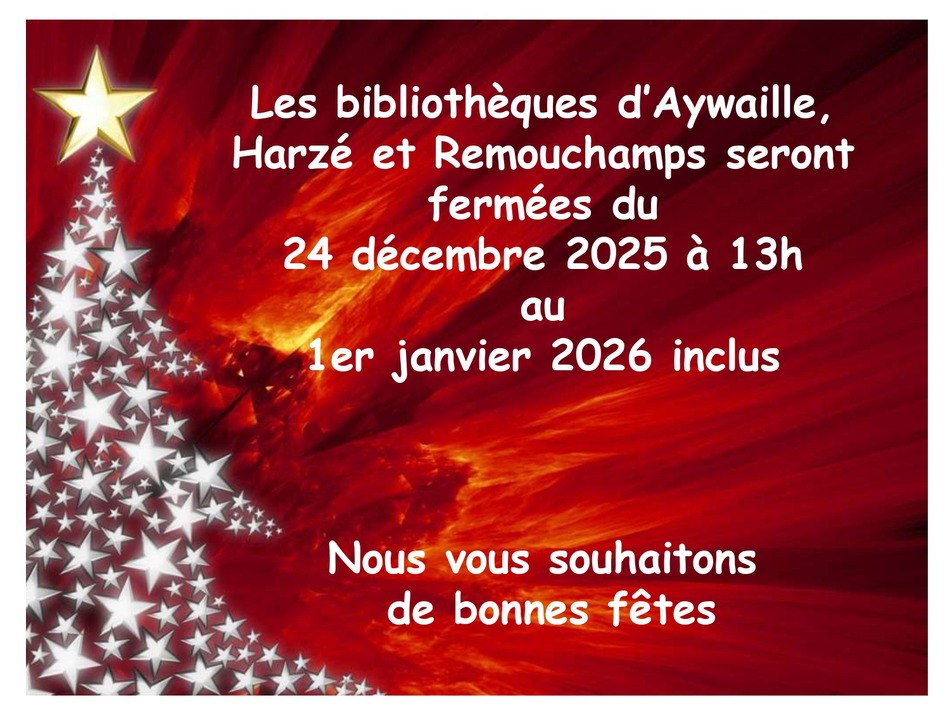 affiche fermeture Noël 2025