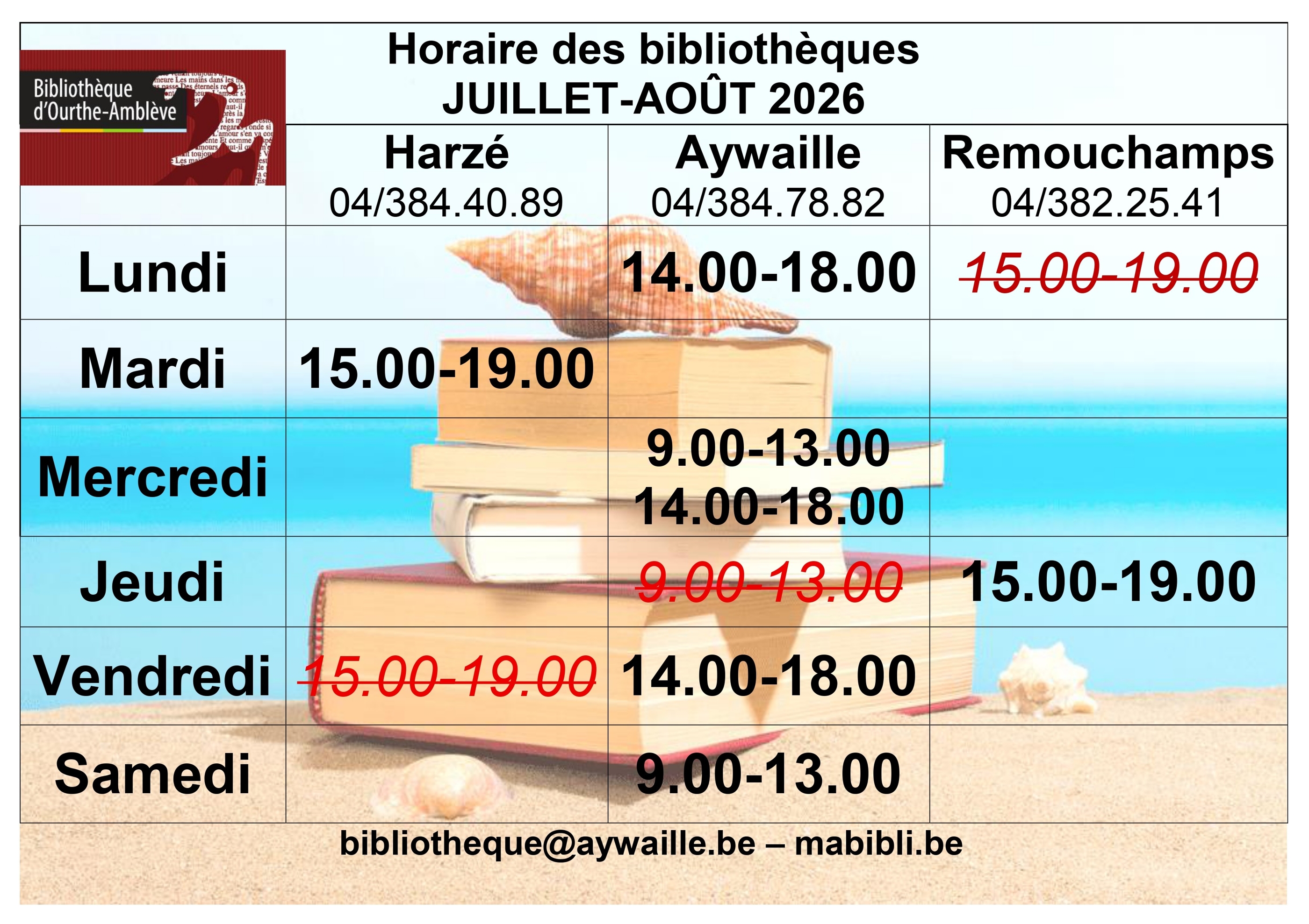 HORAIRE été AY HA SR