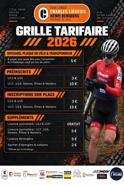 Cyclocross Challenge Henri Bensberg 07 11 2026 Tarif