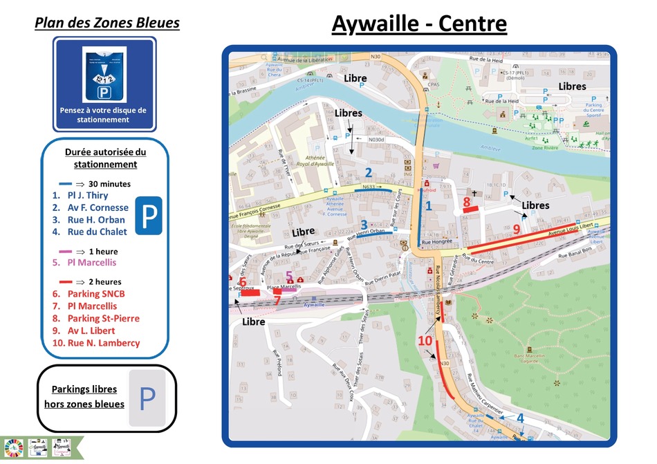 Plan zones bleues parkings libres   Aywaille Remouchamps page 0001